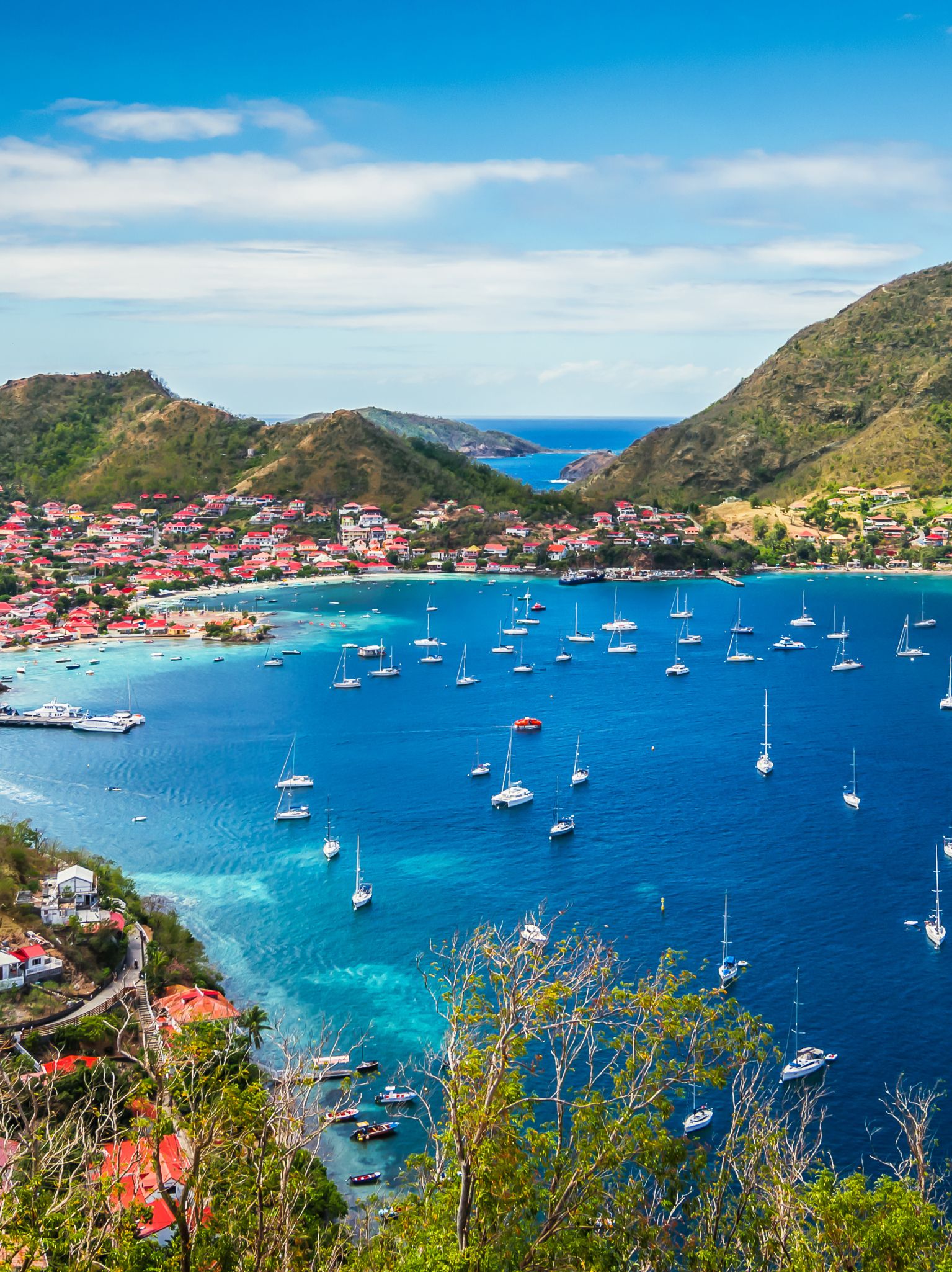 Arial Guadeloupe Coastline
